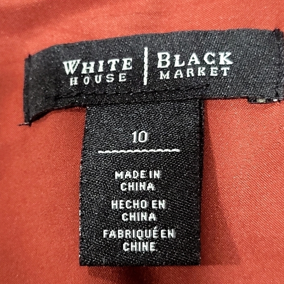 WHBM Red Side Slit Work Career Skirt Wardrobe Staple Belt with Liner - Picture 8 of 8